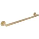 Strakke handdoekhouder van 50 cm uit de Steinwood serie, uitgevoerd in geborsteld goud met duurzame PVD-coating. Voor het ophangen van handdoeken in de badkamer. Voor wandmontage. De afwerking sluit exact aan bij de geborsteld gouden PVD-afwerking va