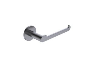 Minimalistische toiletrolhouder uit de Steinwood serie, uitgevoerd in black gun metal met duurzame PVD-coating. Voor wandmontage. De afwerking sluit exact aan bij de black gun metal PVD-afwerking van de Van Heck kranen.