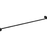 Strakke handdoekhouder van 40 cm uit de Silt serie in mat zwart. Voor wandmontage.