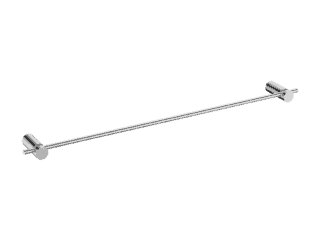 Strakke handdoekhouder van 50 cm uit de Silt serie in chroom. Voor wandmontage.