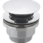 Moderne hoge wastafelkraan in chroom voor een badmeubel met waskom, geleverd als complete set inclusief bijpassende clickwaste. De clickwaste is een handige pop-up afvoer die je eenvoudig opent en sluit door erop te drukken. Voorzien van 5 jaar garan