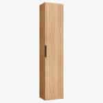 massief naturel eiken 170 Badkamerkast met ribbelfront