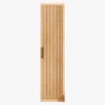 massief naturel eiken 180 Badkamerkast met ribbelfront
