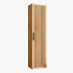 massief naturel eiken 180 Badkamerkast met ribbelfront