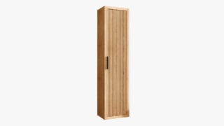 massief naturel eiken 180 Badkamerkast met ribbelfront