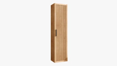 massief naturel eiken 180 Badkamerkast met ribbelfront