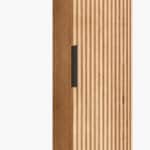 massief naturel eiken 170 Badkamerkast met ribbelfront