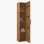 massief naturel eiken 170 Badkamerkast met ribbelfront