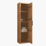 massief naturel eiken 180 Badkamerkast met ribbelfront