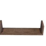 Wandplank van massief eikenhout in de kleur Donker Eiken. Voorzien van een onzichtbare bevestiging en perfect voor badkamer, toilet of woonruimte.
