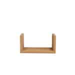 Compacte wandplank van massief eikenhout in de kleur Naturel Eiken. Voorzien van een onzichtbare bevestiging en perfect voor badkamer, toilet of woonruimte.