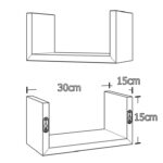 Compacte wandplank van massief eikenhout in de kleur Donker Eiken. Voorzien van een onzichtbare bevestiging en perfect voor badkamer, toilet of woonruimte.