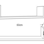 Wandplank van massief eikenhout in de kleur Naturel Eiken. Voorzien van een onzichtbare bevestiging en perfect voor badkamer, toilet of woonruimte.