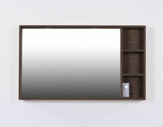 New Country Spiegel met regaal Donker Eiken 120x70x12