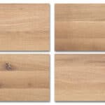 Hangend houten badkamermeubel 60 cm met één lade en naturel eiken blad met witte waskom