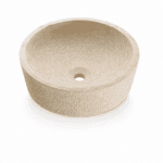 Waskom Natuursteen Van Heck Beige Rond 40,5x13