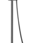 Luxe opbouwdoucheset in Black Gun Metal met PVD-coating, thermostatische douchekraan en hoofddouche van Ø20 cm. Inclusief verstelbare handdouche. Verkrijgbaar in 5 kleuren en 5 jaar garantie.