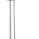 Moderne opbouwdoucheset in chroom met thermostatische douchekraan, hoofddouche van Ø20 cm en in hoogte verstelbare handdouche. Verkrijgbaar in 5 kleuren en voorzien van 5 jaar garantie.