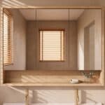 spiegelkast 120 met extra regaal in naturel eiken