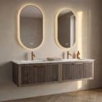 Ovale  Spiegel met LED Verlichting Goud