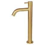 Fonteinkraan Geborsteld Goud met hendel hoog model