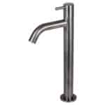 Fonteinkraan Black gun Metal met hendel hoog model
