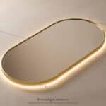 Ovale  Spiegel met LED Verlichting Goud