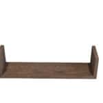 Wandplank van massief eikenhout in de kleur Donker Eiken. Voorzien van een onzichtbare bevestiging en perfect voor badkamer, toilet of woonruimte.