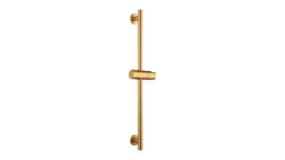 Losse glijstang in geborsteld goud met verschuifbare houder voor je handdouche, uit de Riva Bella serie. Totale lengte 65,3 cm, Ø 22 mm. Handdouche en doucheslang worden niet meegeleverd. Verkrijgbaar in 6 kleuren en geleverd met 5 jaar garantie.