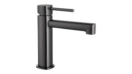 Wastafelkraan laag in black gun metal met duurzame PVD-coating. Onderdeel van de Lugano serie, ambachtelijk uit één stuk massief messing vervaardigd en verkrijgbaar in 6 kleuren. Voorzien van 5 jaar garantie.