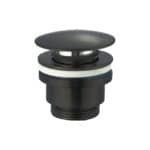 Inbouw muurwastafelkraan in black gun metal met duurzame PVD-coating, geleverd inclusief inbouwdeel, geleverd als complete set inclusief bijpassende clickwaste. De clickwaste is een handige pop-up afvoer die je eenvoudig opent en sluit door erop te d