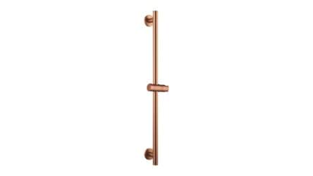 Losse glijstang in geborsteld koper met verschuifbare houder voor je handdouche, uit de Riva Bella serie. Totale lengte 65,3 cm, Ø 22 mm. Handdouche en doucheslang worden niet meegeleverd. Verkrijgbaar in 6 kleuren en geleverd met 5 jaar garantie.